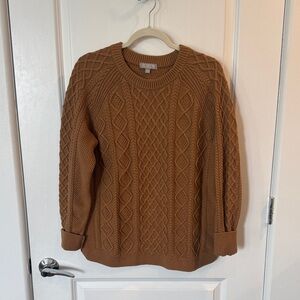J. Crew Tan Cable Knit Sweater